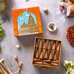 Phool Brown Textured Sandalwood Incense Cones-53