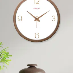 RANDOM Modern Stylish White & Copper-Toned Contemporary Wall Clock-image-21