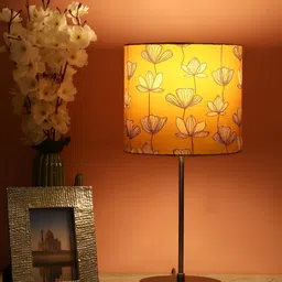 BTR CRAFTS Mustard & Black 2 Pieces Printed Spherical Table Lamp with Adjustable Cord-35