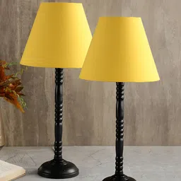 BTR CRAFTS Yellow 2 Pieces Table Lamps with Adjustable Cord-48