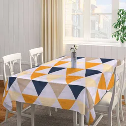 Arrabi Multicoloured Geometric Printed Cotton Blend Table Cover image 1