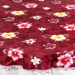 Stylista Red Waterproof Oval 4-Seater Table Cover-image-62