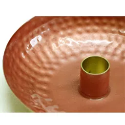 Cocovey Homes Metallic Toned Textured Metal Candle Holder-15