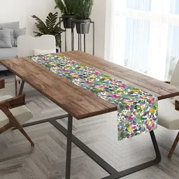 HOMADORN Blue & Green Printed Table Runner-image-49