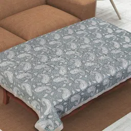 INDHOME LIFE Grey Printed Pure Cotton 4-Seater Table Cover-image-79