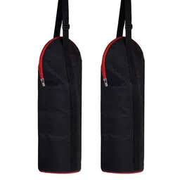Kuber Industries Black 2 Pieces Travelling Water Bottle Cover-54