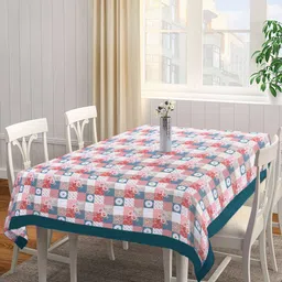 SHADES of LIFE Pink & Blue Printed Cotton Table Cover-picture-49