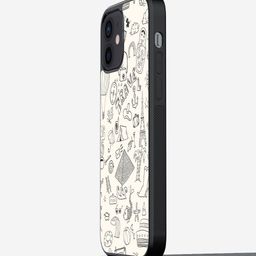 macmerise Travel Doodle White iPhone 12 Bumper Case Cover-image-36