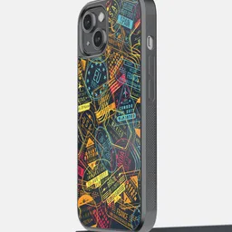 macmerise Immigration Stamps iPhone 14 Bumper Case Cover-16