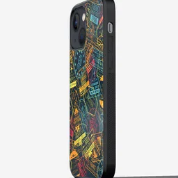 macmerise Immigration Stamps Neon iPhone 13 Mini Bumper Case-57