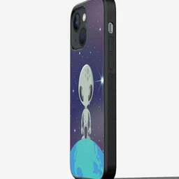 macmerise  Unisex Alien Printed iPhone 13 Mini Phone Bumper Case Cover-image-4