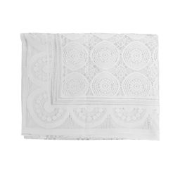 Kuber Industries White Printed 4-Seater Rectangular Table Cover image 3