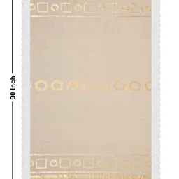 DREAM WEAVERZ Beige Printed 6-Seater Table Cover image 4