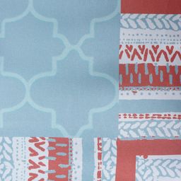 ZEBA Green & Red Geometric Printed Rectangle Shaped Table Cover image 5