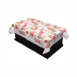 Aura White Geometric Printed Waterproof 4-Seater Table Cover-41