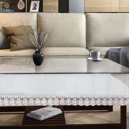 Dakshya Industries Transparent 4-Seater Center Table Cover-15