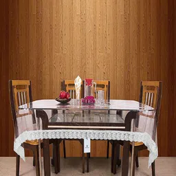 Kuber Industries Grey 6-Seater Rectangular Table Cover-33