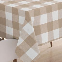 Encasa Homes Beige Geometric Printed Cotton 4-Seater Table Cover-image-28