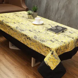Soumya Yellow Ethnic Motifs Printed Cotton 2-Seater Table Cover-18