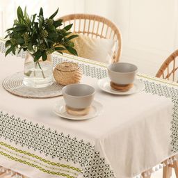 URBAN SPACE Geometric Printed Pure Cotton Square Table Cover-42