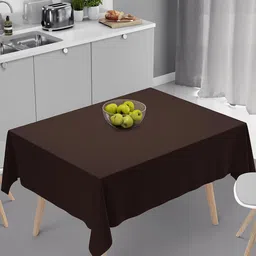 HOME COLORS.IN Brown Square Cotton Table Cover-image-81