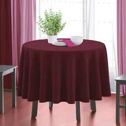 HOME COLORS.IN Round 4 Seater Cotton Table Cover-image-10