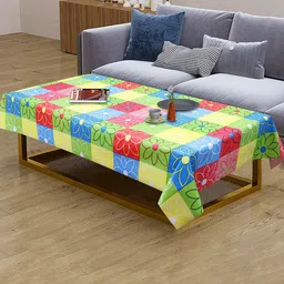Dakshya Industries Green & Blue Printed Rectangular 4-Seater Table Cover-6