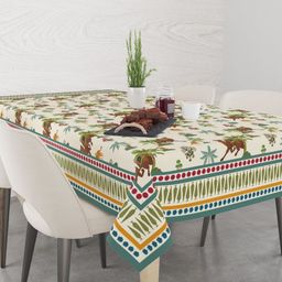 Astitva Off White Anti-Slip Cotton 6-Seater Table Cover-image-13