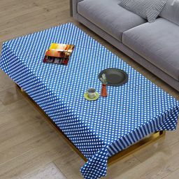 Dakshya Industries Blue & White Printed Rectangular 4-Seater Table Cover-41