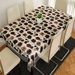 Kuber Industries White Floral 6-Seater Table Cover-image-23