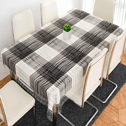 Kuber Industries Grey Printed 6-Seater Table Cover-54