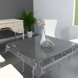 MONKDECOR Transparent Square Waterproof 4-Seater Table Cover-picture-9