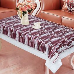 Dakshya Industries Rust Printed Rectangular Table Cover-44