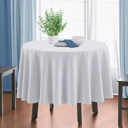 HOME COLORS.IN Round 4 Seater Cotton Table Cover-image-60