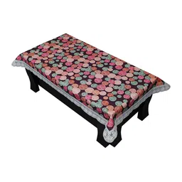 Dakshya Industries Peach-Coloured & Brown Printed Plastic Table Cover-31