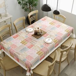 Clasiko Checked Plastic 8 Seater Dining Table Cover-picture-15
