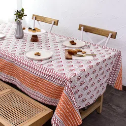 House This Printed Cotton 8 Seater Table Cover-25