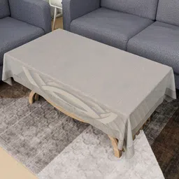 Kuber Industries Transparent Waterproof Plastic 4-Seater Table Cover-image-29