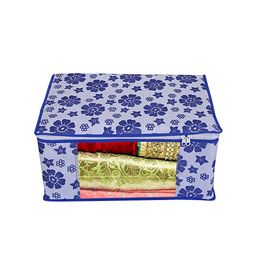 Home Fresh Blue Printed Saree Organisers-17