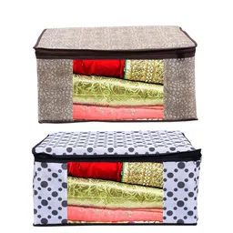 Home Fresh Set Of 2 Solid Saree Organisers-9