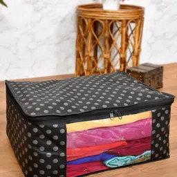 Home Fresh Set Of 5 Black Printed Saree Covers-20