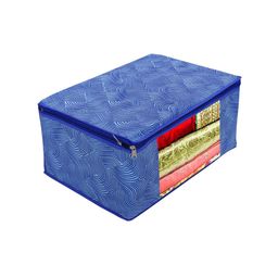 Home Fresh Blue Printed Non-Woven Saree Organiser-18