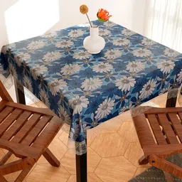Dakshya Industries Blue & White Printed Square Table Cover-30