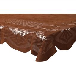 Aura Brown Self Design Textured Rectangle Table Cover image 2