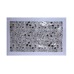 Kuber Industries White & Black Printed 4-Seater Rectangular Waterproof Table Cover image 5