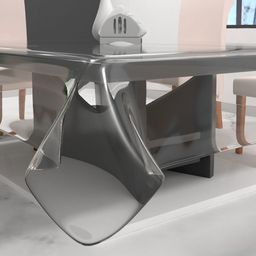 Aura Transparent 6-Seater Rectangular Table Cover image 3