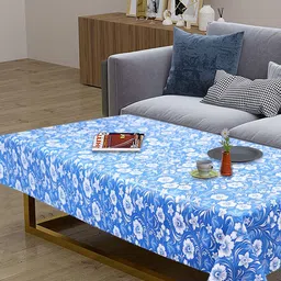 Dakshya Industries Blue & White Printed Rectangular 4-Seater Table Cover image 2