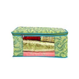 Home Fresh Pack Of 3 Green & Transparent Printed Organisers With Viewing Window image 5