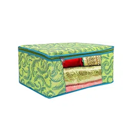 Home Fresh Set Of 5 Green Printed Saree Organisers image 4