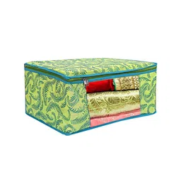 Home Fresh Pack Of 3 Green & Transparent Printed Organisers With Viewing Window image 3